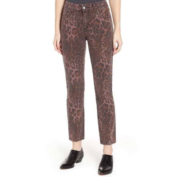 Prosperity Leopard Print Skinny Jeans Five Pocket Non Stretch Brown Black 29 NWT - Picture 1 of 16